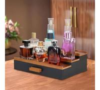 Roqalmia 3 Tier Cologne Stand For Men, Perfume Holder Organizer, Perfume Organizer Tray, Fragrance Or-ganizer Wooden, Three Layer PerfumeRack, Wooden For Makeu, PerfumeOrganizer With Drawers