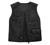 Roqalmia Biker Vest For Men - Breathable Motorcycle Protective Vest - Lightweight Construction, Multi Pocket Design, Safety Gear For Urban Commute, Long Distance Travel