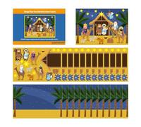 Roqalmia Christmas Stickers for Scrapbooking - Jesus Nativity Set Religious Stickers - Decals Craft Kits for Kids Holiday Art Projects Card Making Home Decor Party Games