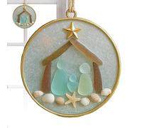 Roqalmia Coastal Christmas Decor,Acrylic Coastal Christmas Tree Decor | Beach Themed Pendant for Window Wall Living Room Holiday Home Celebration Festive Season