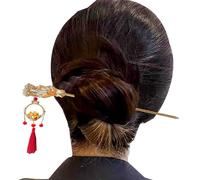 Roqalmia Hair Jewelry Sticks | Glowing Hair Sticks With Jewel - With Glow Lantern Tassel Vintage Chinese Ancient Style For Making Accessories