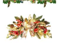 Roqalmia Winter Wreaths for Front Door,22 Inch Artificial Winter Decor with Bow And Pine Cone | Christmas Front Door Wreath | for Room Apartment Offices Holiday Birthday Gardening Daily