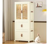 Roqao Large 3-Tier Portable Wardrobe, Foldable Plastic Closet, 396L