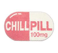 RORA Bathroom Rugs Funny Cute Chill Pill Bath Mat Small Pink Bath Mat Bathroom Decor Aesthetic Bath Rugs Non Slip Washable Water Absorbent