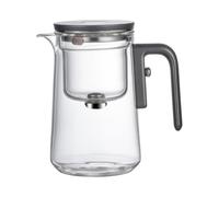 RORA Enchanti Tea Pot - Witchcraft Magic Glass Teapot, Magnetic Water Separation Design, Borosilicate Infuser Pot with Strainer for Loose Leaf & Herbal Teas, Ideal for Tea Maker (600ml, Grey)