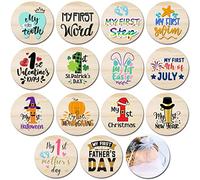 RORANIC Monthly Milestone Cards for Newborn or Children, Anniversary Cards for Newborn Babies, Anniversary Cards for Babies, Baby Shower Cards with Pocket