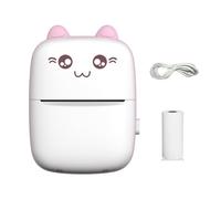 Rordigo 1 Rolls Thermal Printer Mini Printer Thermal Paper Label Sticker Self-Adhesive Thermal Printing Paper Inkless Printing Picture Pink