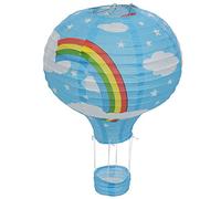 Rordigo 12inch Hot Air Balloon Paper Lantern Lampshade Ceiling Light Wedding Decor, Blue Rainbow
