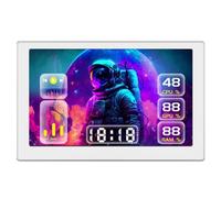 Rordigo 1Set 7-Inch USB Chassis Secondary Screen RGB Table-Mounted Atmosphere Screen IPS Screen 800X480 with Sound Pickup Function B