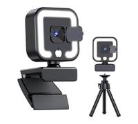 Rordigo 4K Webcam with Microphone and Fill Light, HD Autofocus Computer Camera for Pc Laptop Desktop Video Calling, Easy to Use Fine Workmanship