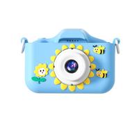 Rordigo 96MPT Digital Camera Rechargeable Cameras with Zoom Compact Children'S Sunflower Cartoon Camera Blue