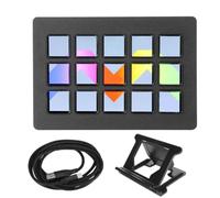 Rordigo Custom LCD Keyboard, 15 Keys, Trigger Action in App, Software, Studio Controller, Macro, Game Linking, Live Streaming Console, Easy Installation, Easy Operation