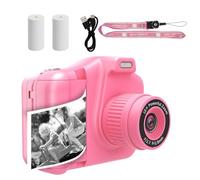 Rordigo Kids Instant Printing Camera with 1080P Selfie Digital Camera Girls Boys Birthday Pink
