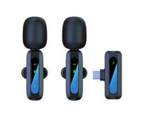 Rordigo Lavalier Wireless Microphone, Portable Audio Recording Noise Reduction Microphone, for Mobile Phones/Computers/Tablets Easy Install Easy to Use