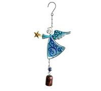 Rordigo Metal Hanging Decoration Ornament Bells Angel Bell Decorative Hanging Bells Blue Easy Installation