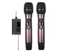 Rordigo New One-To-Two Household Microphone Universal Microphone Metal Wireless Microphone Performance Ktv Singing Microphone Easy Install