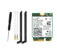 Rordigo WIFI 7 BE200 BE200NGW WiFi Card+8DB Antenna BT 5.4 802.11AX Tri-Band M.2 NGFF Wireless Network Adapter for Win10/11 Easy to Use