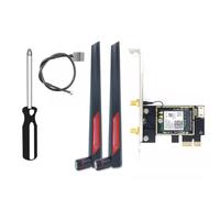 Rordigo WiFi 7 BE200 Pcie Wireless WiFi Card+10DB Antenna BT5.4 Tri Band 2.4G/5G/6GHz Wireless BE200 Network Card for Win11 Easy Install Easy to Use