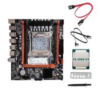 Rordigo X99H Desktop Motherboard+E5 2666 V3 CPU+Thermal Grease LGA2011-V3 B85 DDR3X4 ECC Slot M.2 NVME PCI-E 3.0 X16 Black X99H Desktop Motherboard Motherboard 1Set