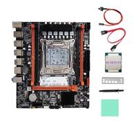 Rordigo X99H Desktop Motherboard+E5 2673 V3 CPU+Thermal Grease LGA2011-V3 B85 DDR3X4 ECC Slot M.2 NVME PCI-E 3.0 X16 Black PCB Motherboard 1Set