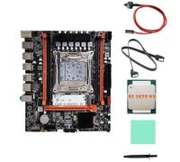Rordigo X99H Desktop Motherboard+E5 2678 V3 CPU+Thermal Grease LGA2011-V3 B85 DDR3X4 ECC Slot M.2 NVME PCI-E 3.0 X16 X99H Desktop Motherboard PCB Motherboard 1Set