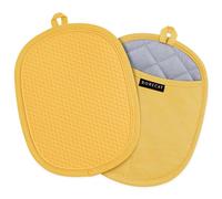 RORECAY 2-Pack Silicone Pot Holders for Kitchen, Hotpad with Pocket, Yellow