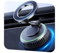 Rorhxia Magnetic Phone Holder for Car Dashboard and Windshield, [Various Material Dashboard Friendly] Strong Magnet, Mag-Safe Flexible Car Phone Mount, Fit for iPhone 17 Pro Max 16 15 14 13 12