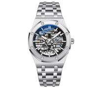 RORIOS Business Dress Men's Automatic Mechanical Watch with Luminous Hands and Stainless Steel Strap