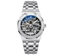 RORIOS Business Dress Men's Automatic Mechanical Watch with Luminous Hands and Stainless Steel Strap