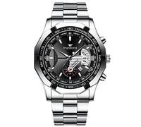 RORIOS Business Mens Watches Luminous Watch Analog Movement Quartz Watch with Stainless Steel Band Classic Wrist Watch for Men