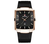RORIOS Classic Men's Watch Quartz Analogue Watch with Stainless Steel Mesh Strap Ultra Thin Minimalist Dial Watch for Men Fashion Wristwatch, Pink,Black, Bracelet
