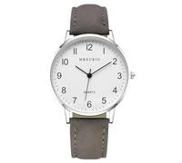 RORIOS Couple Minimalist Quartz Watch for Men Women Casual Leather Band Analog Wristwatch Classic Watches Grey Man
