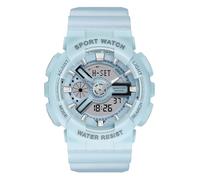 RORIOS Couple's Electronic Watch Multifunctional Military Wrist Watch Men’s Women's Wristwatch Digital Analog Watch with Resin Strap for Girls Boys Blue B
