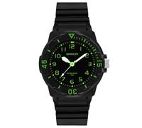 RORIOS Couple's Quartz Watches Men Women Wristwatch Luminous Analog Wrist Watch Minimalist Casual Watch Cute Resin Watch 50m Waterproof Watch for Girl Black Green A