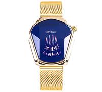 RORIOS Fashion Men's Watches Analog Quartz Watch Cool Creative Wristwatch with Stainless Steel Mesh Brecelet Sport Watch for Men