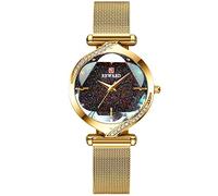 RORIOS Fashion Women Watches Analogue Quartz Watch Ladies Rhinestone Wristwatch with Stainless Steel Mesh Strap Shining Dress Watch for Womens Ladies