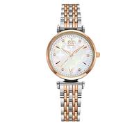 RORIOS Fashion Women's Watch Analog Quartz Wristwatch with Stainless Steel Strap Mother of Pearl Dial Watch for Ladies Women
