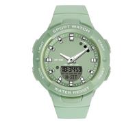 RORIOS Girls Electronic Wristwatch Digital Analog Quartz Watch Ladies Simple Wrist Watch Resin 50M Waterproof Watch Multifunctional Military Watch for Women Green