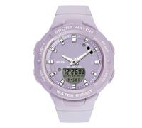 RORIOS Girls Electronic Wristwatch Digital Analog Quartz Watch Ladies Simple Wrist Watch Resin 50M Waterproof Watch Multifunctional Military Watch for Women Purple