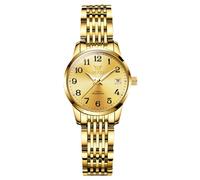 RORIOS Ladies Mechanical Wristwatch Women's Elegant Watch Minimalist Automatic Wrist Watch Fashion Stainless Steel Watch Self-Winding Luminous Watch Gold