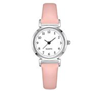 RORIOS Ladies Watch Easy Read Tone Wrist Analog Quartz Minimalist Watches Premium Fashion Waterproof Wristwatch with Digital and Leather Strap Pink