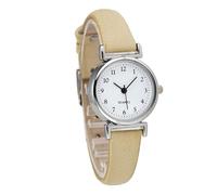 RORIOS Ladies Watch Easy Read Tone Wrist Analog Quartz Minimalist Watches Premium Fashion Waterproof Wristwatch with Digital and Leather Strap Khaki