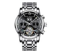 RORIOS Men Automatic Watch Mechanical Self Winding Watch with Stainless Steel Strap Classic Luminous Watch Waterproof Wrist Watch for Men