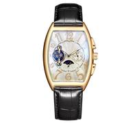 RORIOS Men Automatic Watch Mechanical Watch with Leather Strap Tourbillon Watch Skeleton Dial Wrist Watches for Men