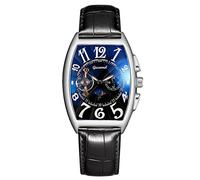 RORIOS Men Automatic Watch Mechanical Watch with Leather Strap Tourbillon Watch Skeleton Dial Wrist Watches for Men