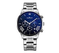 RORIOS Men’s Multifunctional Watch Business Analogue Quartz Watch Sport Chronograph Wristwatch 3ATM Luminous Watch with Stainless Steel Band