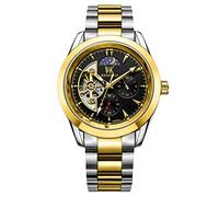 RORIOS Men’s Watch Luminous Watch Automatic Mechanical Watch with Stainless Steel Strap Moon Phase Wrist Watch for Man