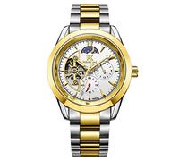 RORIOS Men’s Watch Luminous Watch Automatic Mechanical Watch with Stainless Steel Strap Moon Phase Wrist Watch for Man