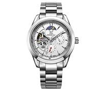 RORIOS Men’s Watch Luminous Watch Automatic Mechanical Watch with Stainless Steel Strap Moon Phase Wrist Watch for Man