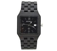 RORIOS Men Watches Analog Quartz Wooden Watch with Wood Band Rectangle Luminous Watch Lightweight Wooden Wristwatch for Men